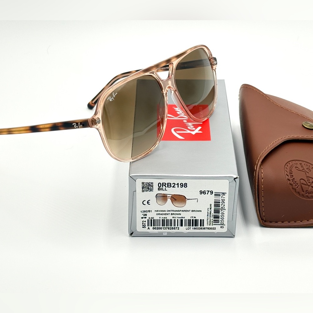 Ray-Ban Bills RB2198 Designer Sunglasses Unisex Fashion Brown 1292/51 Lens - Picture 4 of 10